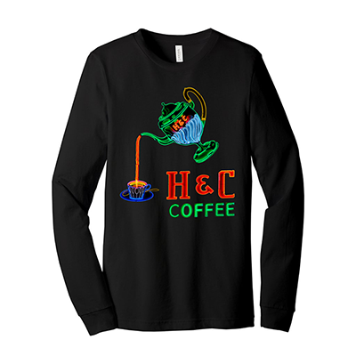 H & C Coffee Sign Long Sleeve T-Shir